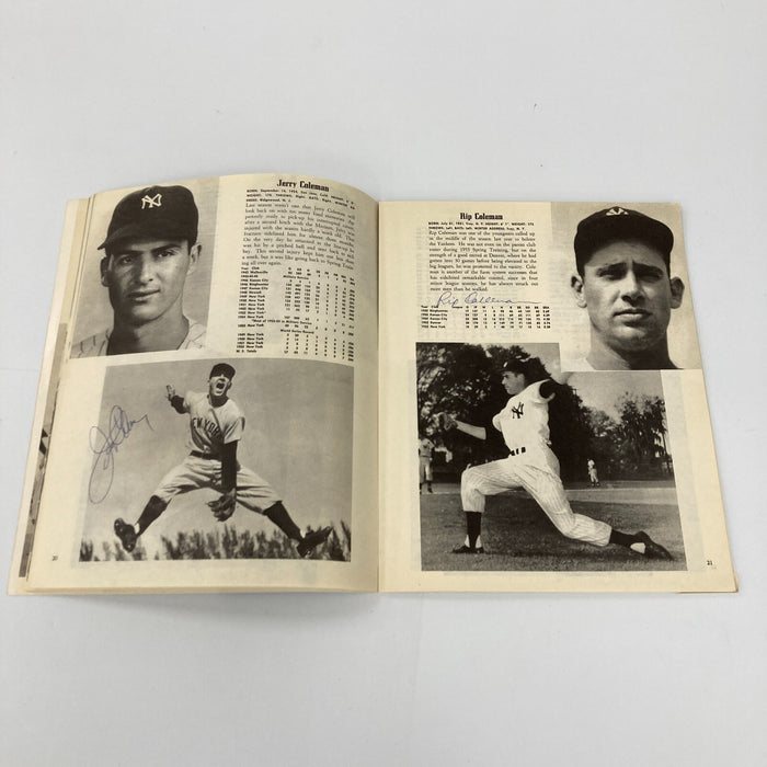 1956 New York Yankees World Series Champs Team Signed Yearbook Mickey Mantle JSA