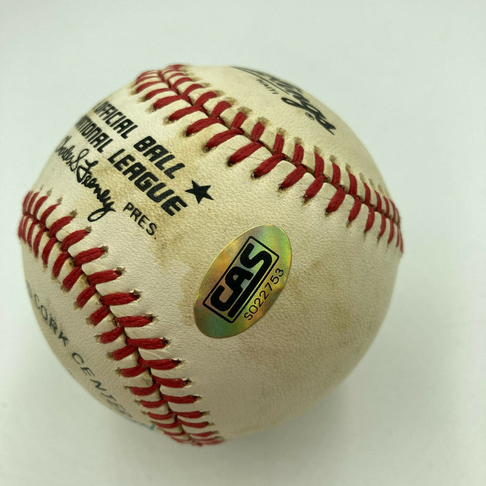 Travis Jackson Carl Hubbell Bill Terry New York Giants HOF Signed Baseball JSA