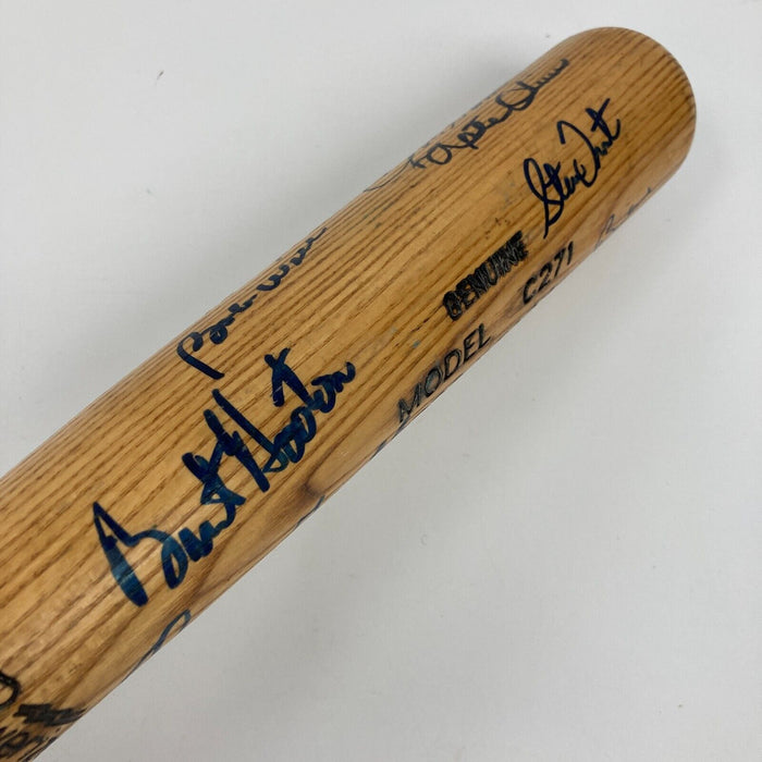 Chicago Cubs HOF Legends Multi Signed Baseball Bat Ryne Sandberg Ron Santo JSA