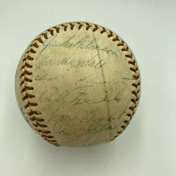 Jackie Robinson 1957 Brooklyn Dodgers Team Signed Baseball JSA COA