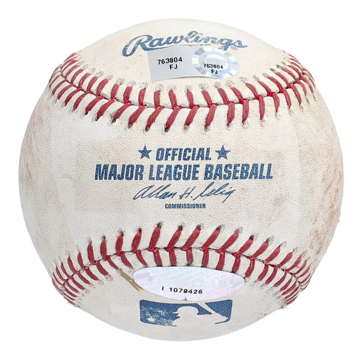 Joe Mauer Career Hit #1125 Signed Game Used Actual Hit Baseball MLB Authentic