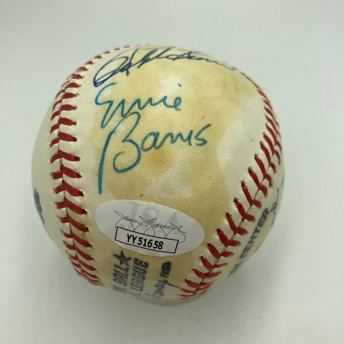 1970's HOF Multi Signed Baseball Freddie Lindstrom Ernie Banks Earl Averill JSA