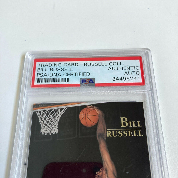 1996 Topps Bill Russell Signed Basketball Card Auto PSA DNA