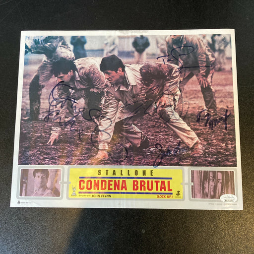 Sylvester Stallone Lock Up Cast Signed 11x14 Original Movie Poster JSA COA