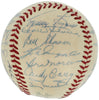 1956 New York Yankees World Series Champs Team Signed Baseball Mickey Mantle BAS