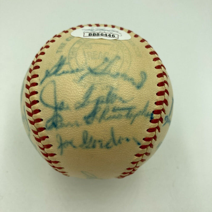 1948 Cleveland Indians World Series Champs Team Signed Baseball JSA COA