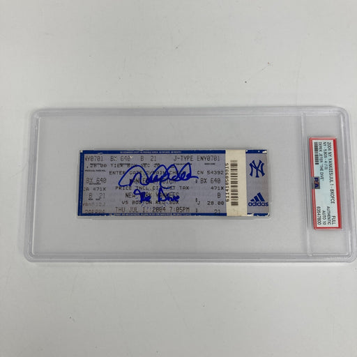 Derek Jeter "The Dive" Signed Original Full Ticket PSA DNA 10 GEM MINT