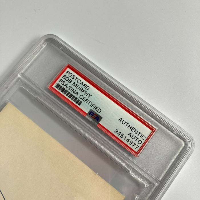 Bob Murphy Signed 1969 New York Mets Shea Stadium Postcard PSA DNA RARE