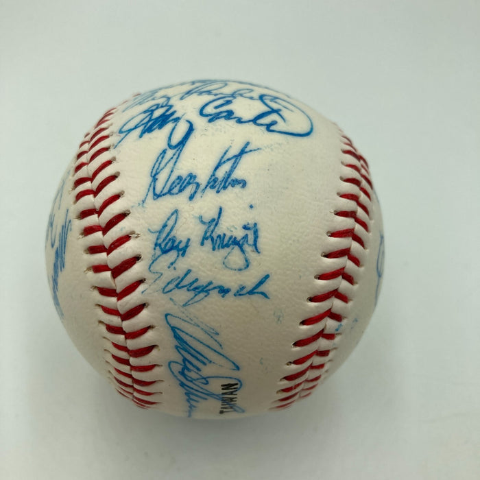 1985 - 1986 New York Mets Team Signed Baseball 28 Sigs With Gary Carter