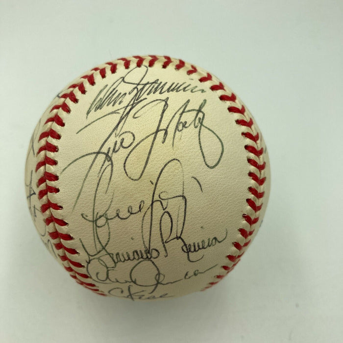 1998 New York Yankees World Series Champs Team Signed Baseball Derek Jeter JSA