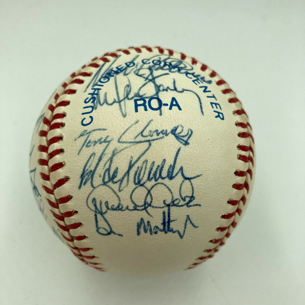 Derek Jeter Mariano Rivera Core Four Rookie 1995 Yankees Signed Baseball JSA