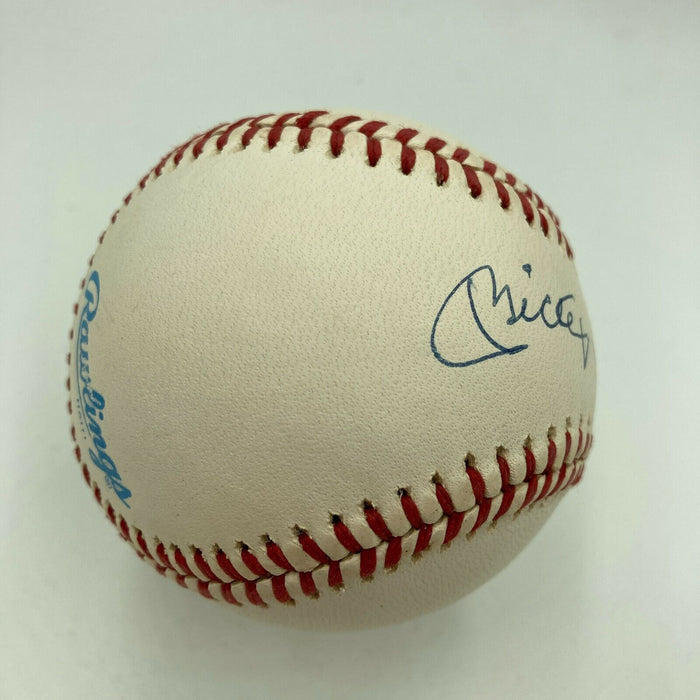 Beautiful Mickey Mantle Signed American League Baseball PSA DNA Graded MINT 9