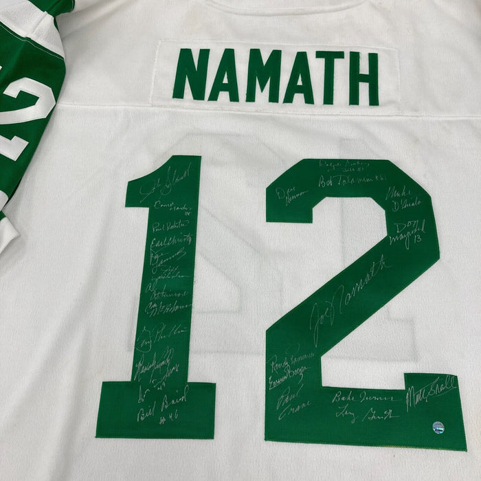 1969 New York Jets Super Bowl Champs Team Signed Jersey Joe Namath Steiner COA