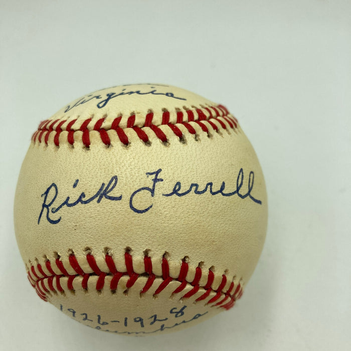 Rick Ferrell Signed Heavily Inscribed American League Baseball JSA COA
