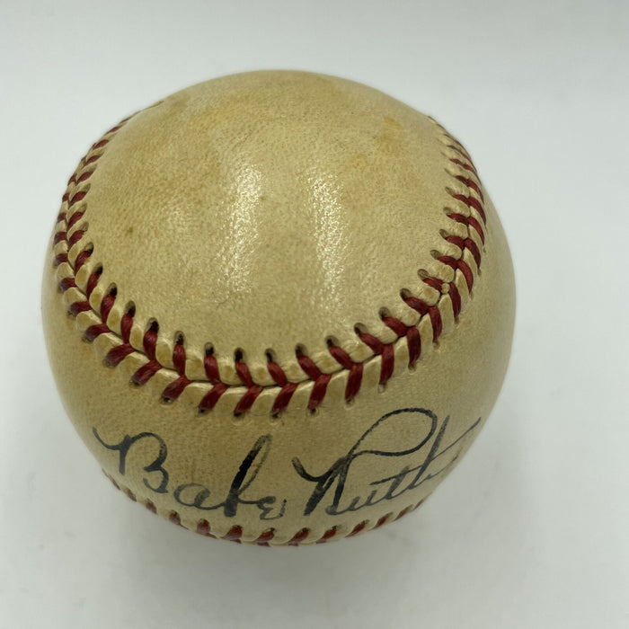 Magnificent Babe Ruth Single Signed 1948 American League Baseball PSA DNA COA