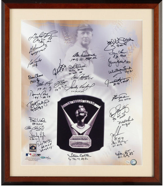 Sandy Koufax Cy Young Winners Signed 16x20 Photo 29 Signatures Beckett COA