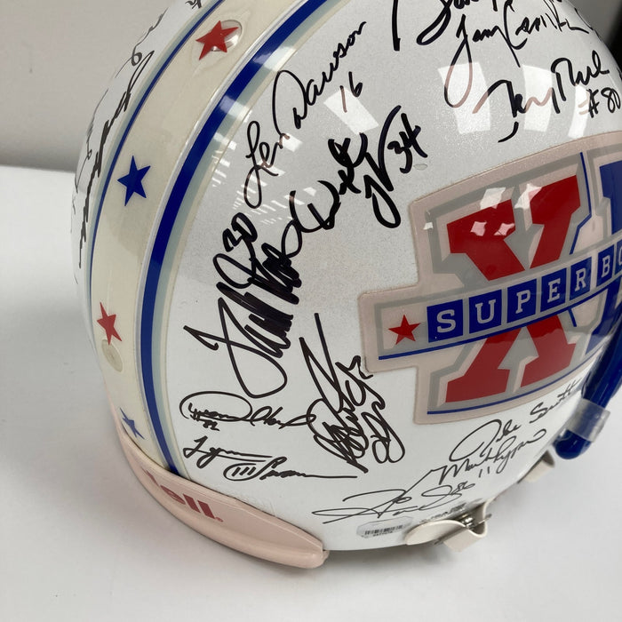 Beautiful Super Bowl MVP's Signed Helmet 40 Sigs With Tom Brady JSA COA