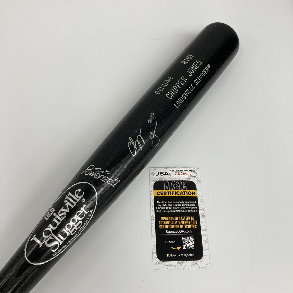 Chipper Jones Rookie Era Signed Louisville Slugger Game Model Baseball Bat JSA