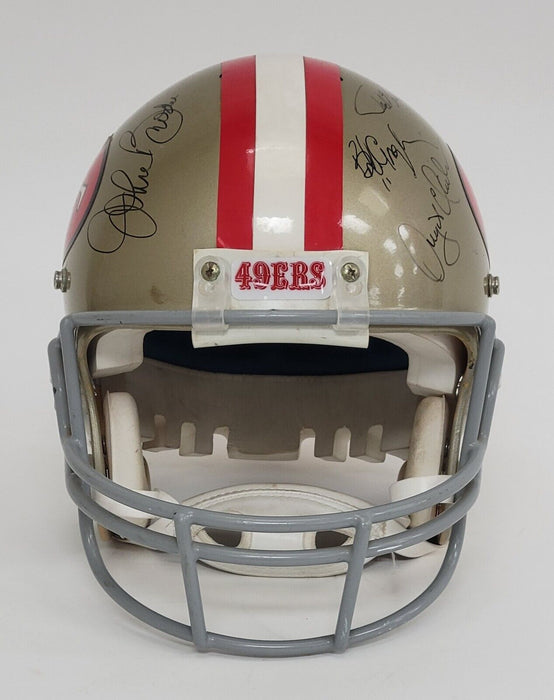 Joe Montana Jerry Rice San Francisco 49ers Legends Signed Game Helmet Beckett