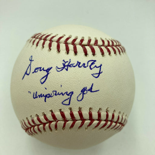 Doug Harvey "Umpiring God" Signed Autographed Official Major League Baseball