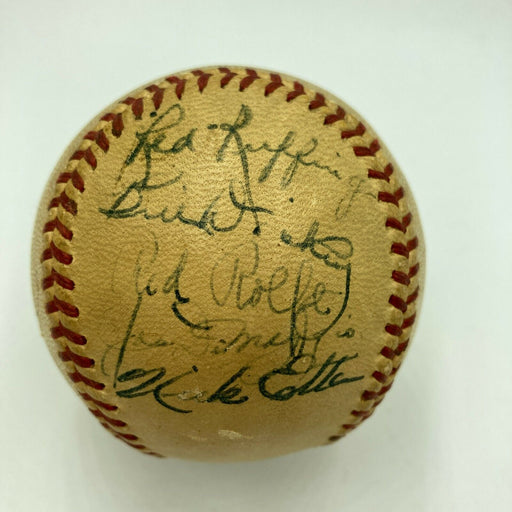 1946 New York Yankees Team Signed American League Baseball Joe Dimaggio PSA