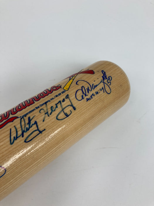 Albert Pujols Stan Musial St. Louis Cardinals HOF Legends Signed Bat Beckett COA