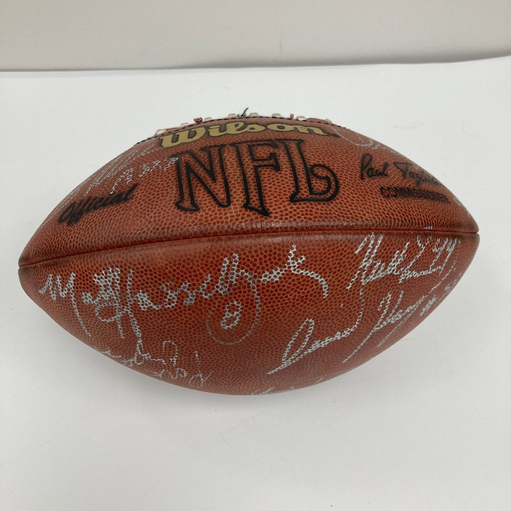 Seattle Seahawks Team Signed NFL Game Used Wilson Football Matt Hasselbeck