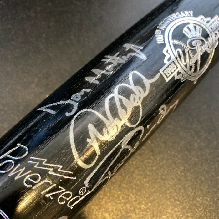 Beautiful Derek Jeter Don Mattingly Yankees Captains (5) Signed Bat JSA  COA