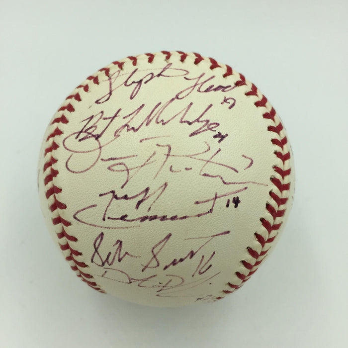 Incredible 2003 Justin Verlander Dustin Pedroia College Team Signed Baseball JSA