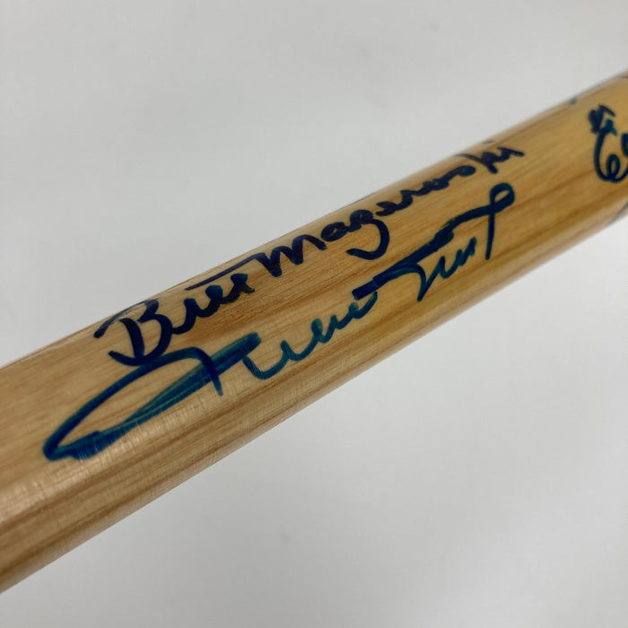 Willie Mays Hank Aaron Sandy Koufax Hall Of Fame Signed Baseball Bat 54 Sigs BAS