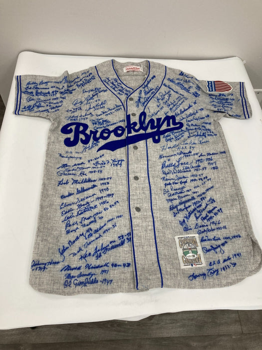 The Finest Brooklyn Dodgers Multi Signed Jersey 98 Sigs! Sandy Koufax JSA COA