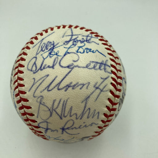 Chicago Cubs & White Sox Legends Signed Baseball Nellie Fox Ernie Banks JSA COA