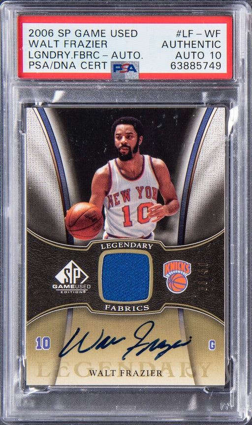 2006-07 Upper Deck SP Game Used Walt Frazier Legendary Fabrics Auto 36/50 PSA 10