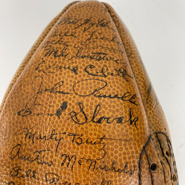 1946 Notre Dame Fighting Irish NCAA National Champs Team Signed Football PSA DNA