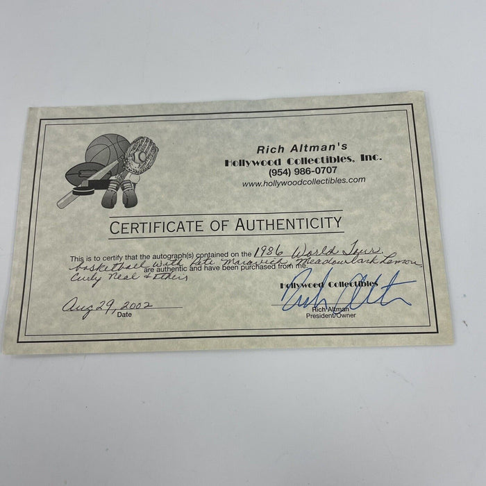 Pete Maravich "Pistol Pete" NBA Legends Multi Signed Basketball Beckett COA