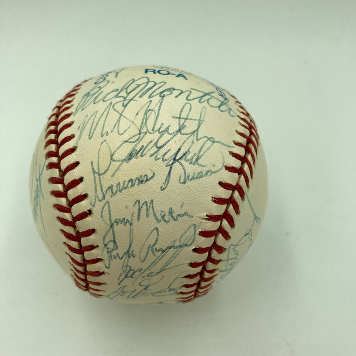 1996 New York Yankees World Series Champs Team Signed Baseball Derek Jeter JSA