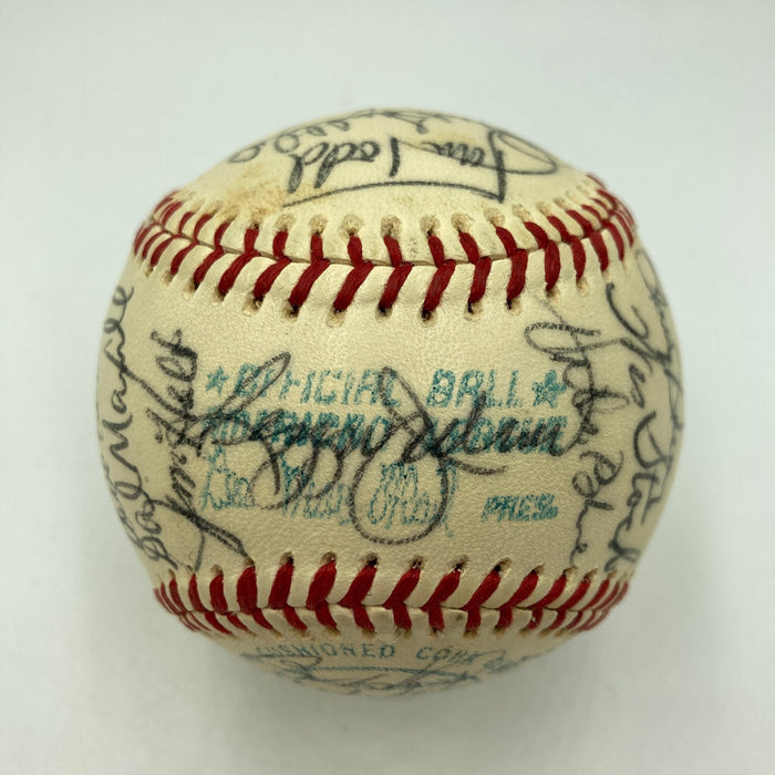 1975 Oakland A's Team Signed American League Baseball Beckett COA