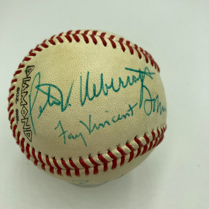 The Finest Baseball Commissioners Signed Baseball 11 Signatures JSA COA