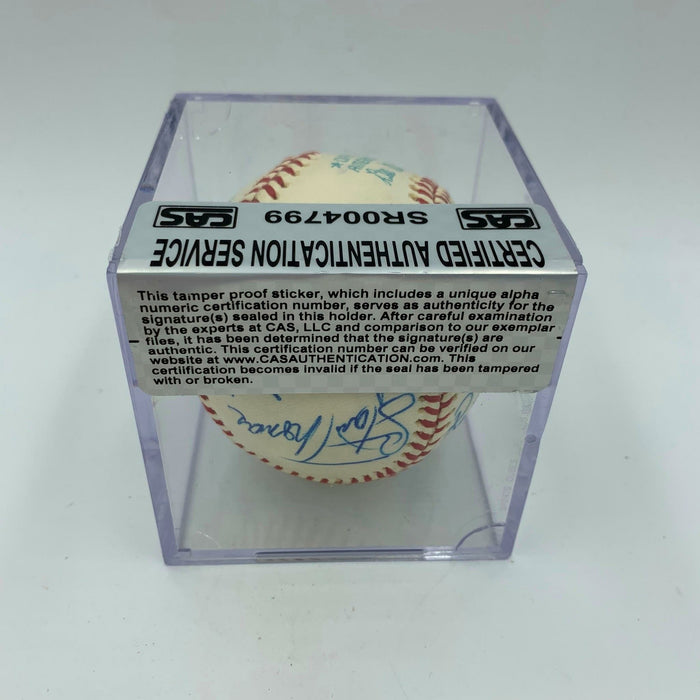 Nice 1976 Cleveland Indians Team Signed Official American League Baseball CAS