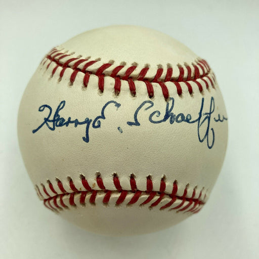 Harry Schaeffer Signed American League Baseball JSA COA New York Yankees