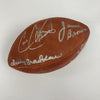 Terry Bradshaw Howie Long Cris Collinsworth James Brown Signed NFL Football JSA