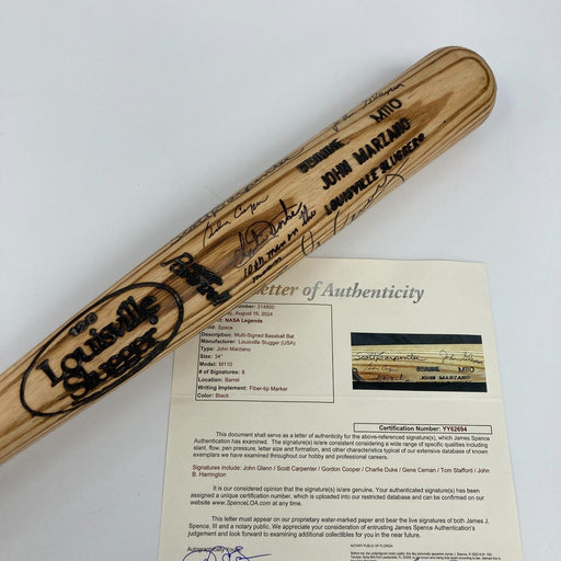 Mercury Seven & Apollo NASA Astronauts Signed Bat 8 Sigs John Glenn JSA COA