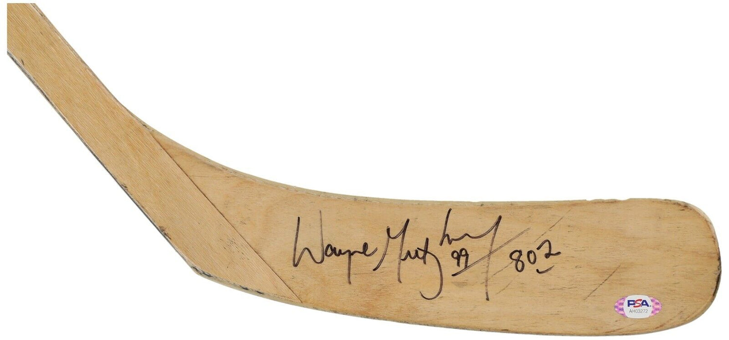 Wayne Gretzky "802 Goals" Signed 1987 Game Issued Titan Hockey Stick PSA DNA COA