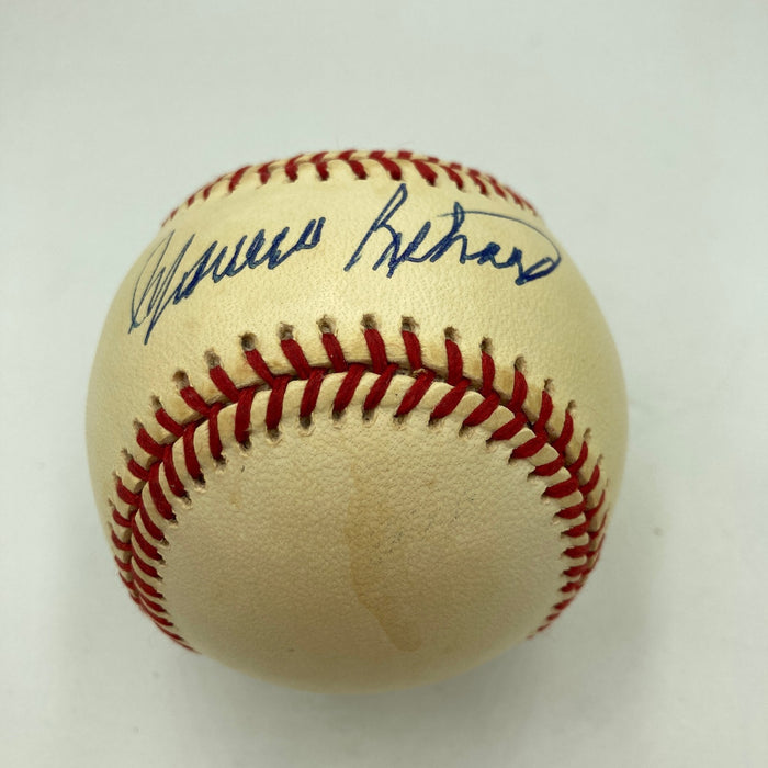 Maurice Richard Single Signed Baseball NHL HOF Montreal Canadiens JSA COA RARE