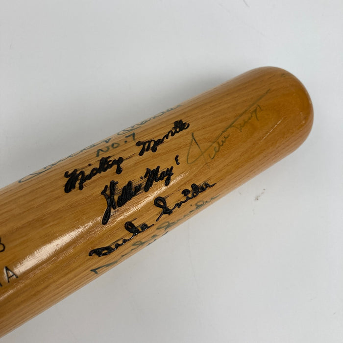 Mickey Mantle Willie Mays & Duke Snider Signed Baseball Bat JSA COA