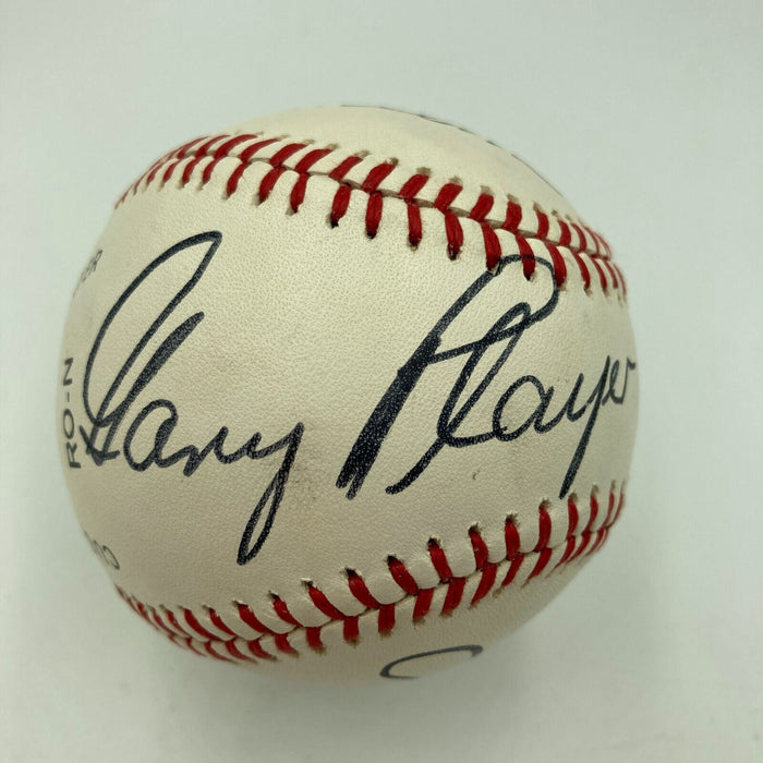 Arnold Palmer Jack Nicklaus Gary Player Golf Legends Signed Baseball JSA COA