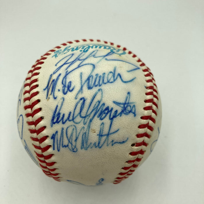 Derek Jeter Mariano Rivera Pre Rookie 1995 Columbus Clippers Signed Baseball JSA