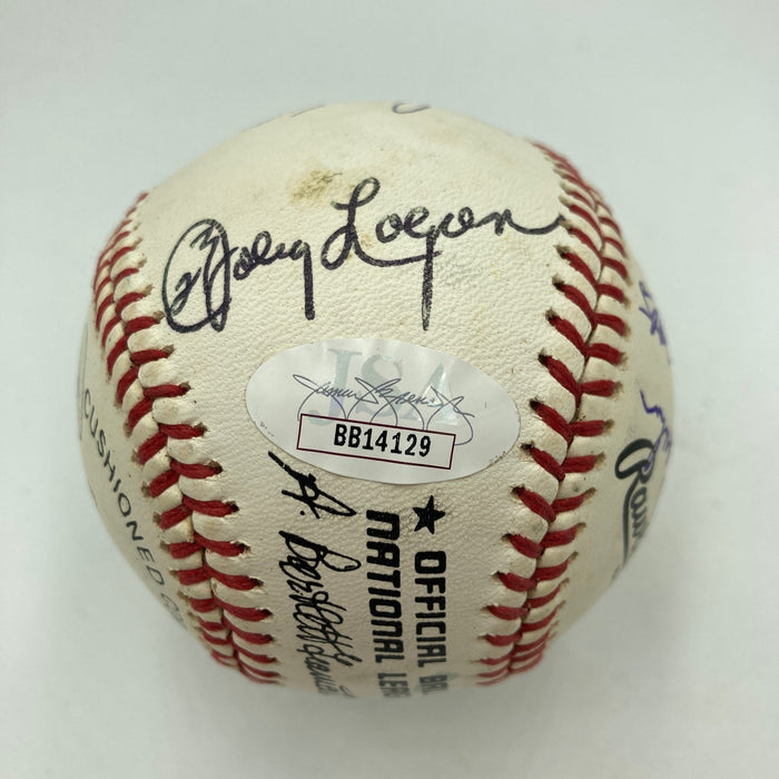 1957 Milwaukee Braves World Series Champs Team Signed Baseball JSA COA