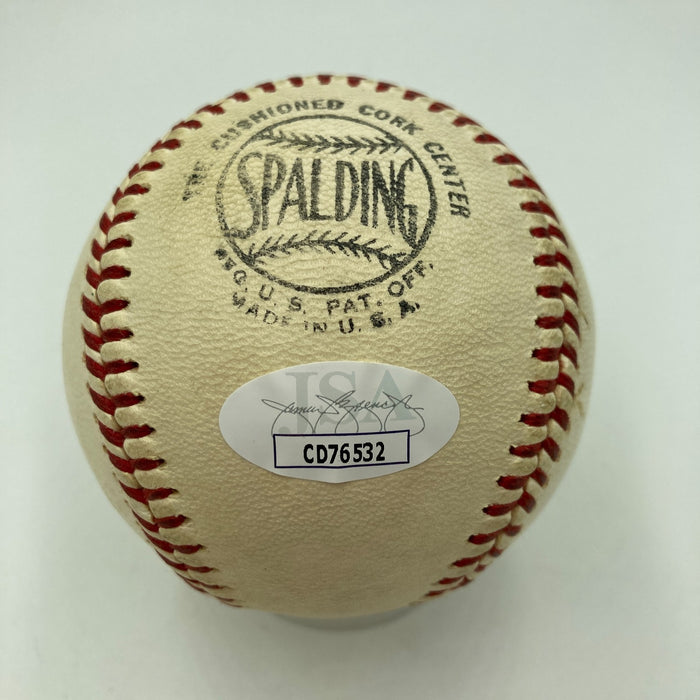 Augie Donatelli Umpire Signed 1950's National League Giles Baseball JSA COA