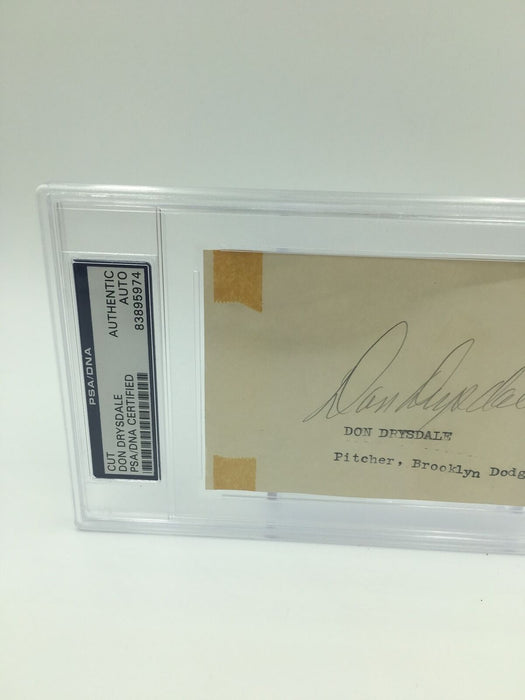 1956 Don Drysdale Rookie Signed Index Card PSA DNA